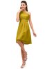 ColsBM Amber Lemon Curry Cute A-line One Shoulder Sleeveless Chiffon Bridesmaid Dresses