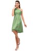 ColsBM Amber Sage Green Cute A-line One Shoulder Sleeveless Chiffon Bridesmaid Dresses