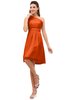 ColsBM Amber Tangerine Cute A-line One Shoulder Sleeveless Chiffon Bridesmaid Dresses