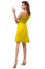 ColsBM Amber Yellow Cute A-line One Shoulder Sleeveless Chiffon Bridesmaid Dresses