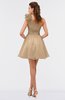 ColsBM Itzel Apricot Elegant A-line Sleeveless Zip up Short Flower Bridesmaid Dresses