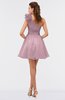 ColsBM Itzel Baby Pink Elegant A-line Sleeveless Zip up Short Flower Bridesmaid Dresses