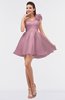 ColsBM Itzel Blush Elegant A-line Sleeveless Zip up Short Flower Bridesmaid Dresses