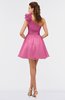 ColsBM Itzel Carnation Pink Elegant A-line Sleeveless Zip up Short Flower Bridesmaid Dresses