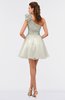 ColsBM Itzel Cream Elegant A-line Sleeveless Zip up Short Flower Bridesmaid Dresses