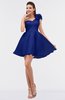 ColsBM Itzel Electric Blue Elegant A-line Sleeveless Zip up Short Flower Bridesmaid Dresses
