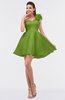 ColsBM Itzel Greenery Elegant A-line Sleeveless Zip up Short Flower Bridesmaid Dresses