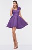 ColsBM Itzel Hyacinth Elegant A-line Sleeveless Zip up Short Flower Bridesmaid Dresses