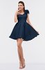 ColsBM Itzel Navy Blue Elegant A-line Sleeveless Zip up Short Flower Bridesmaid Dresses