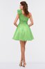 ColsBM Itzel Paradise Green Elegant A-line Sleeveless Zip up Short Flower Bridesmaid Dresses