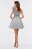 ColsBM Itzel Platinum Elegant A-line Sleeveless Zip up Short Flower Bridesmaid Dresses