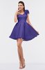 ColsBM Itzel Purple Elegant A-line Sleeveless Zip up Short Flower Bridesmaid Dresses