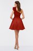 ColsBM Itzel Red Clay Elegant A-line Sleeveless Zip up Short Flower Bridesmaid Dresses