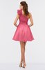 ColsBM Itzel Salmon Rose Elegant A-line Sleeveless Zip up Short Flower Bridesmaid Dresses