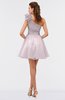 ColsBM Itzel Shrinking Violet Elegant A-line Sleeveless Zip up Short Flower Bridesmaid Dresses