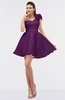ColsBM Itzel Wood Violet Elegant A-line Sleeveless Zip up Short Flower Bridesmaid Dresses