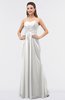 ColsBM Roselyn Cloud White Cute A-line Sweetheart Chiffon Floor Length Ruching Bridesmaid Dresses
