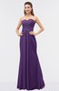 ColsBM Roselyn Dark Purple Cute A-line Sweetheart Chiffon Floor Length Ruching Bridesmaid Dresses