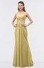 ColsBM Roselyn Gold Cute A-line Sweetheart Chiffon Floor Length Ruching Bridesmaid Dresses