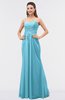 ColsBM Roselyn Light Blue Cute A-line Sweetheart Chiffon Floor Length Ruching Bridesmaid Dresses