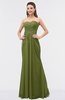 ColsBM Roselyn Olive Green Cute A-line Sweetheart Chiffon Floor Length Ruching Bridesmaid Dresses