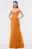 ColsBM Roselyn Orange Cute A-line Sweetheart Chiffon Floor Length Ruching Bridesmaid Dresses
