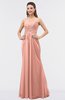 ColsBM Roselyn Peach Cute A-line Sweetheart Chiffon Floor Length Ruching Bridesmaid Dresses