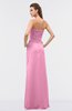 ColsBM Roselyn Pink Cute A-line Sweetheart Chiffon Floor Length Ruching Bridesmaid Dresses