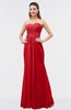 ColsBM Roselyn Red Cute A-line Sweetheart Chiffon Floor Length Ruching Bridesmaid Dresses