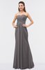 ColsBM Roselyn Ridge Grey Cute A-line Sweetheart Chiffon Floor Length Ruching Bridesmaid Dresses