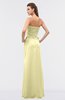 ColsBM Roselyn Soft Yellow Cute A-line Sweetheart Chiffon Floor Length Ruching Bridesmaid Dresses