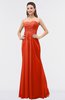 ColsBM Roselyn Tangerine Tango Cute A-line Sweetheart Chiffon Floor Length Ruching Bridesmaid Dresses