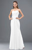 ColsBM Roselyn White Cute A-line Sweetheart Chiffon Floor Length Ruching Bridesmaid Dresses