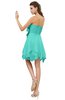 ColsBM Rosalie Blue Turquoise Princess A-line Backless Chiffon Short Party Dresses