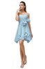ColsBM Rosalie Ice Blue Princess A-line Backless Chiffon Short Party Dresses
