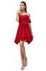 ColsBM Rosalie Red Princess A-line Backless Chiffon Short Party Dresses