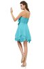 ColsBM Rosalie Turquoise Princess A-line Backless Chiffon Short Party Dresses