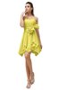 ColsBM Rosalie Yellow Iris Princess A-line Backless Chiffon Short Party Dresses