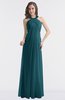 ColsBM Maeve Blue Green Classic A-line Halter Backless Floor Length Bridesmaid Dresses