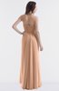 ColsBM Maeve Burnt Orange Classic A-line Halter Backless Floor Length Bridesmaid Dresses