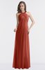 ColsBM Maeve Rust Classic A-line Halter Backless Floor Length Bridesmaid Dresses