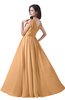 ColsBM Alana Apricot Elegant V-neck Sleeveless Zip up Floor Length Ruching Bridesmaid Dresses
