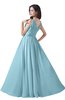 ColsBM Alana Aqua Elegant V-neck Sleeveless Zip up Floor Length Ruching Bridesmaid Dresses
