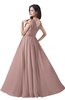 ColsBM Alana Blush Pink Elegant V-neck Sleeveless Zip up Floor Length Ruching Bridesmaid Dresses