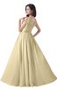 ColsBM Alana Cornhusk Elegant V-neck Sleeveless Zip up Floor Length Ruching Bridesmaid Dresses