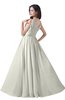 ColsBM Alana Cream Elegant V-neck Sleeveless Zip up Floor Length Ruching Bridesmaid Dresses