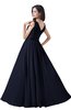 ColsBM Alana Dark Sapphire Elegant V-neck Sleeveless Zip up Floor Length Ruching Bridesmaid Dresses