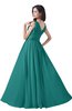 ColsBM Alana Emerald Green Elegant V-neck Sleeveless Zip up Floor Length Ruching Bridesmaid Dresses