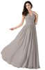 ColsBM Alana Fawn Elegant V-neck Sleeveless Zip up Floor Length Ruching Bridesmaid Dresses