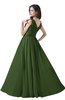 ColsBM Alana Garden Green Elegant V-neck Sleeveless Zip up Floor Length Ruching Bridesmaid Dresses